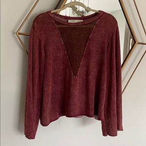 Maroon v neck Gypsy Top